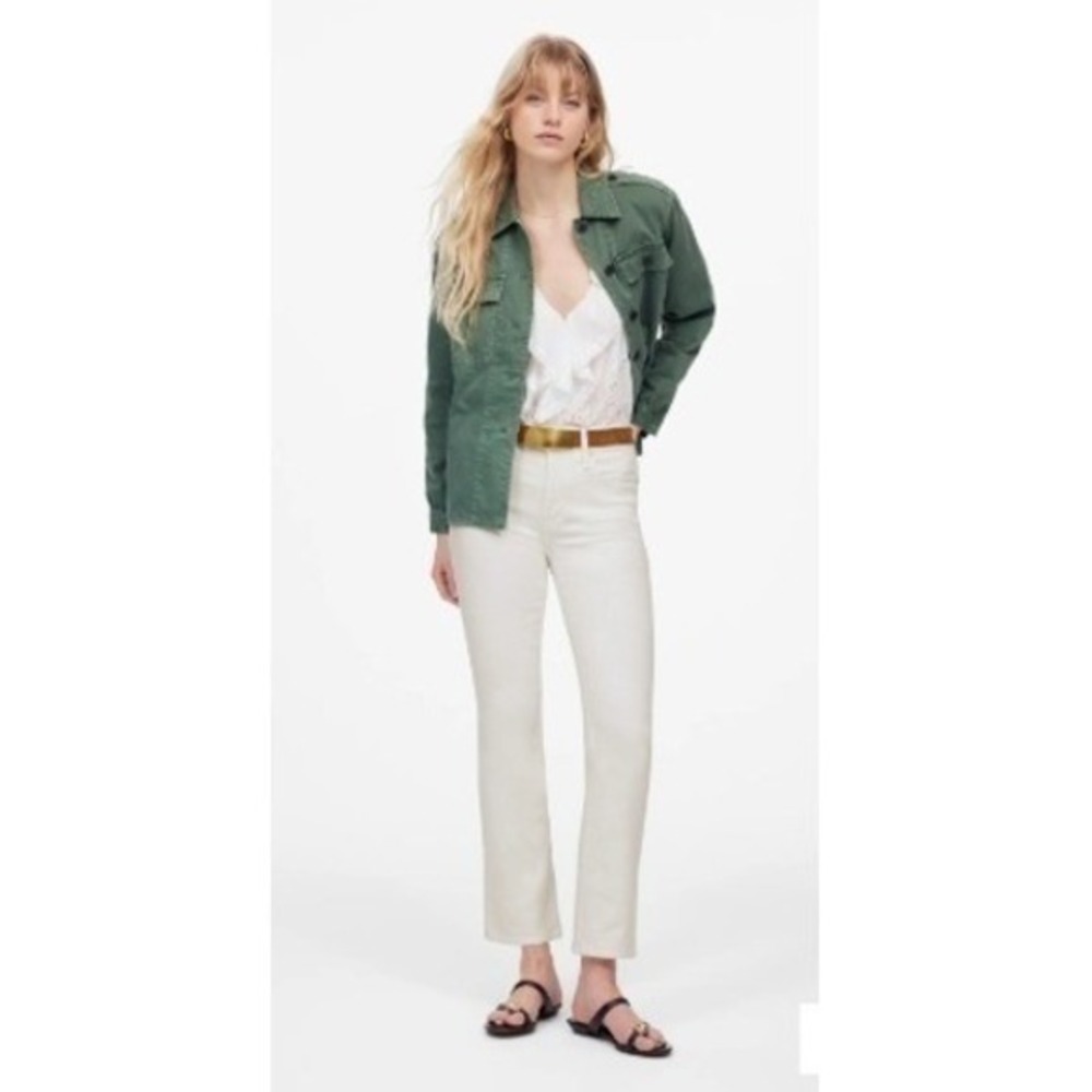 Madewell Jeans Womens‎ Size 26 White Mid Rise Kick Out Crop Denim NI961